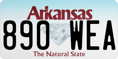 AR license plate 890WEA