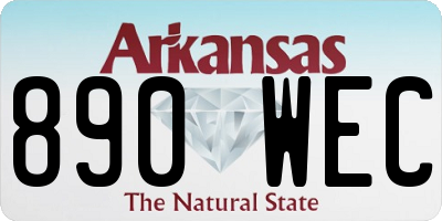 AR license plate 890WEC