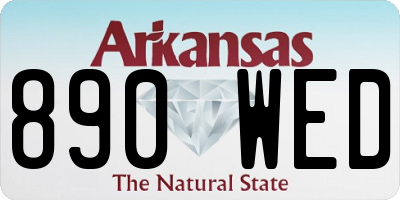 AR license plate 890WED