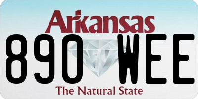 AR license plate 890WEE
