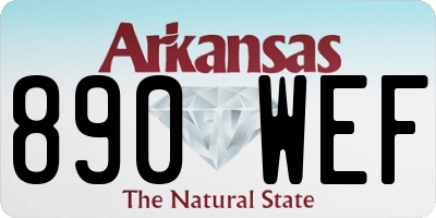 AR license plate 890WEF