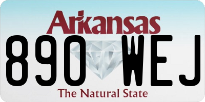AR license plate 890WEJ