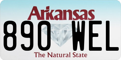 AR license plate 890WEL