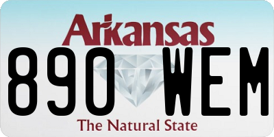 AR license plate 890WEM