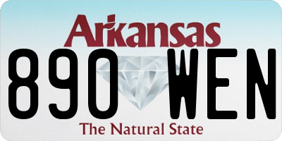 AR license plate 890WEN