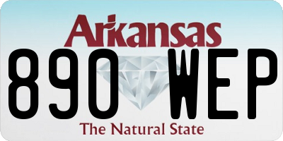 AR license plate 890WEP
