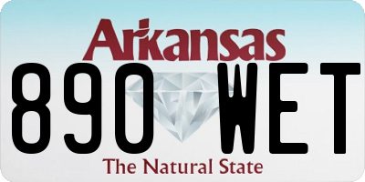 AR license plate 890WET