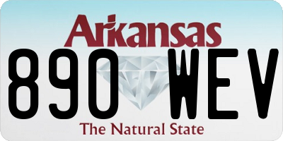 AR license plate 890WEV