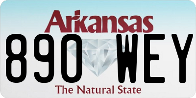 AR license plate 890WEY