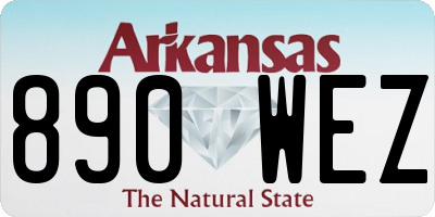 AR license plate 890WEZ