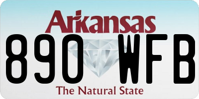 AR license plate 890WFB