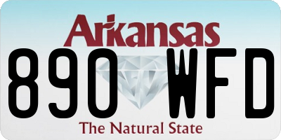 AR license plate 890WFD