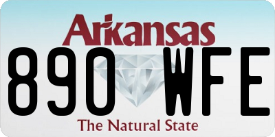 AR license plate 890WFE