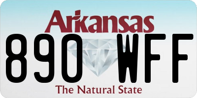 AR license plate 890WFF