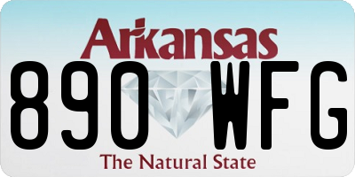 AR license plate 890WFG