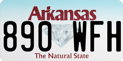 AR license plate 890WFH