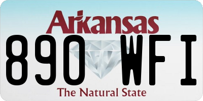 AR license plate 890WFI