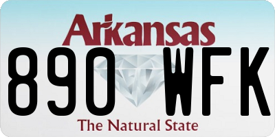 AR license plate 890WFK