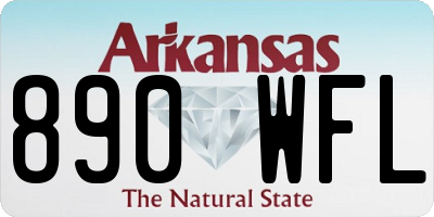 AR license plate 890WFL