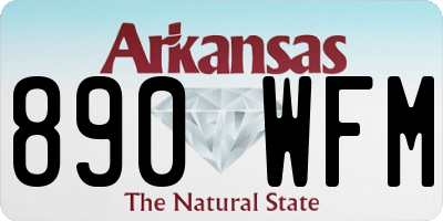 AR license plate 890WFM