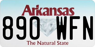 AR license plate 890WFN