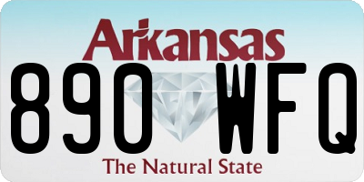 AR license plate 890WFQ