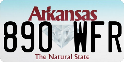 AR license plate 890WFR