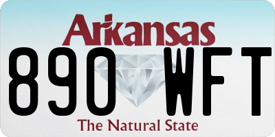 AR license plate 890WFT
