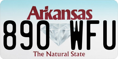 AR license plate 890WFU
