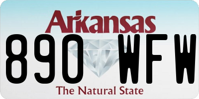 AR license plate 890WFW