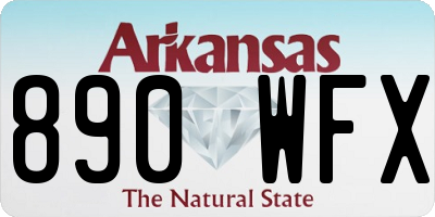 AR license plate 890WFX