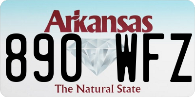 AR license plate 890WFZ