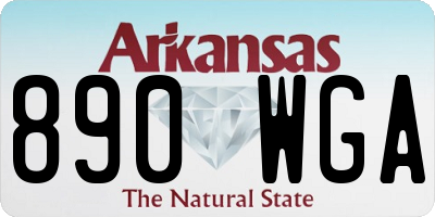 AR license plate 890WGA