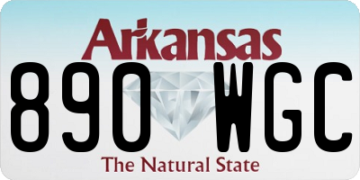 AR license plate 890WGC