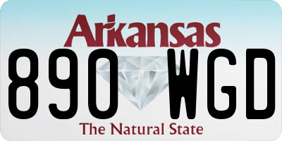 AR license plate 890WGD