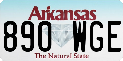 AR license plate 890WGE