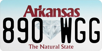 AR license plate 890WGG