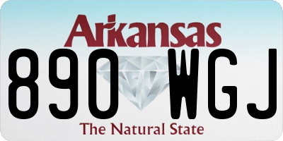 AR license plate 890WGJ