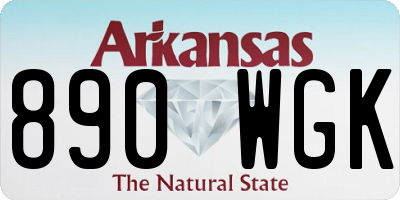 AR license plate 890WGK