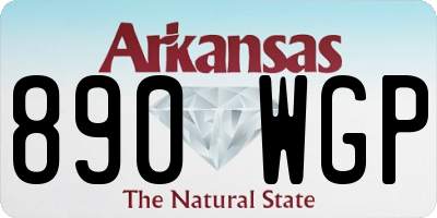 AR license plate 890WGP