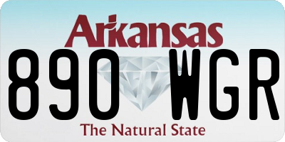 AR license plate 890WGR