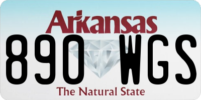 AR license plate 890WGS