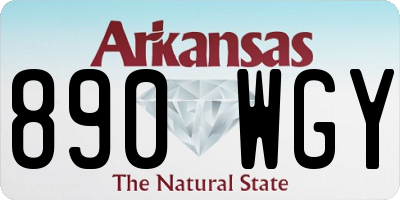 AR license plate 890WGY
