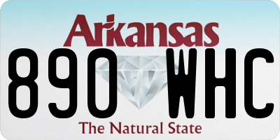 AR license plate 890WHC