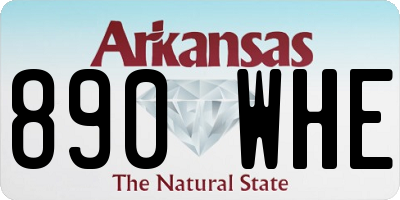 AR license plate 890WHE
