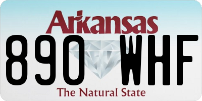 AR license plate 890WHF