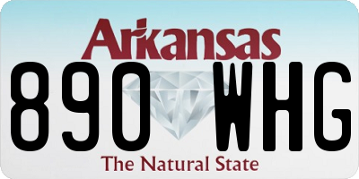 AR license plate 890WHG