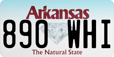 AR license plate 890WHI