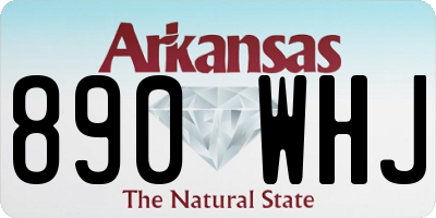 AR license plate 890WHJ