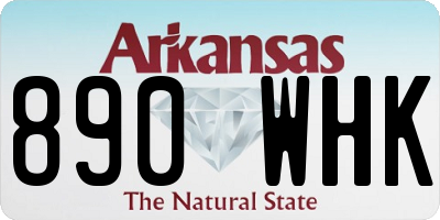 AR license plate 890WHK